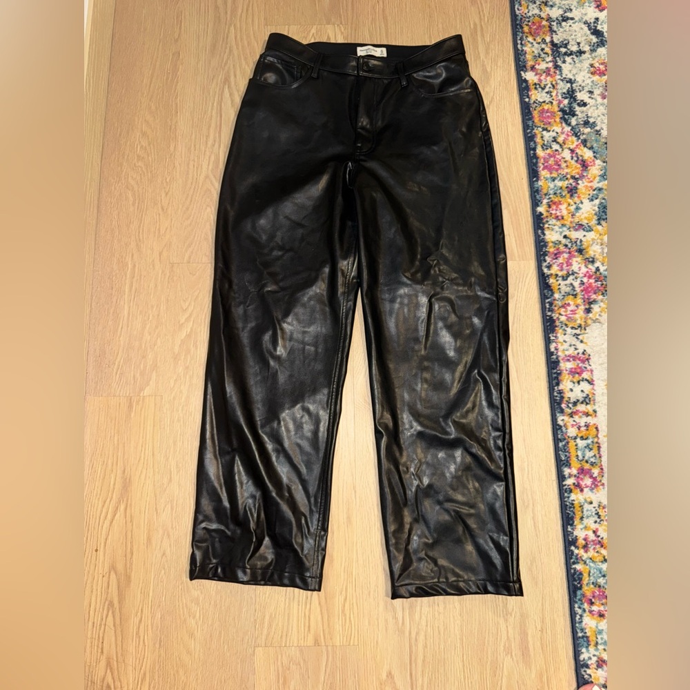 Abercrombie & Fitch High Waisted Faux Leather Pants